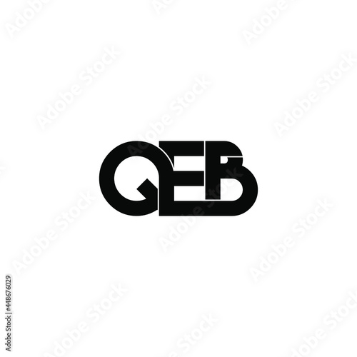 qeb initial letter monogram logo design