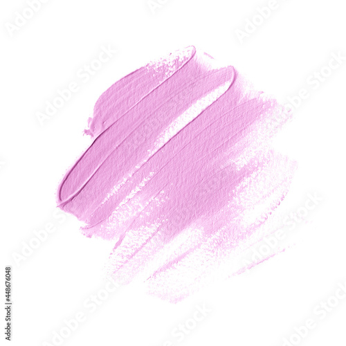Makeup stroke abstract art background isolated. Textured design. Creative template for logo or sale banner.
