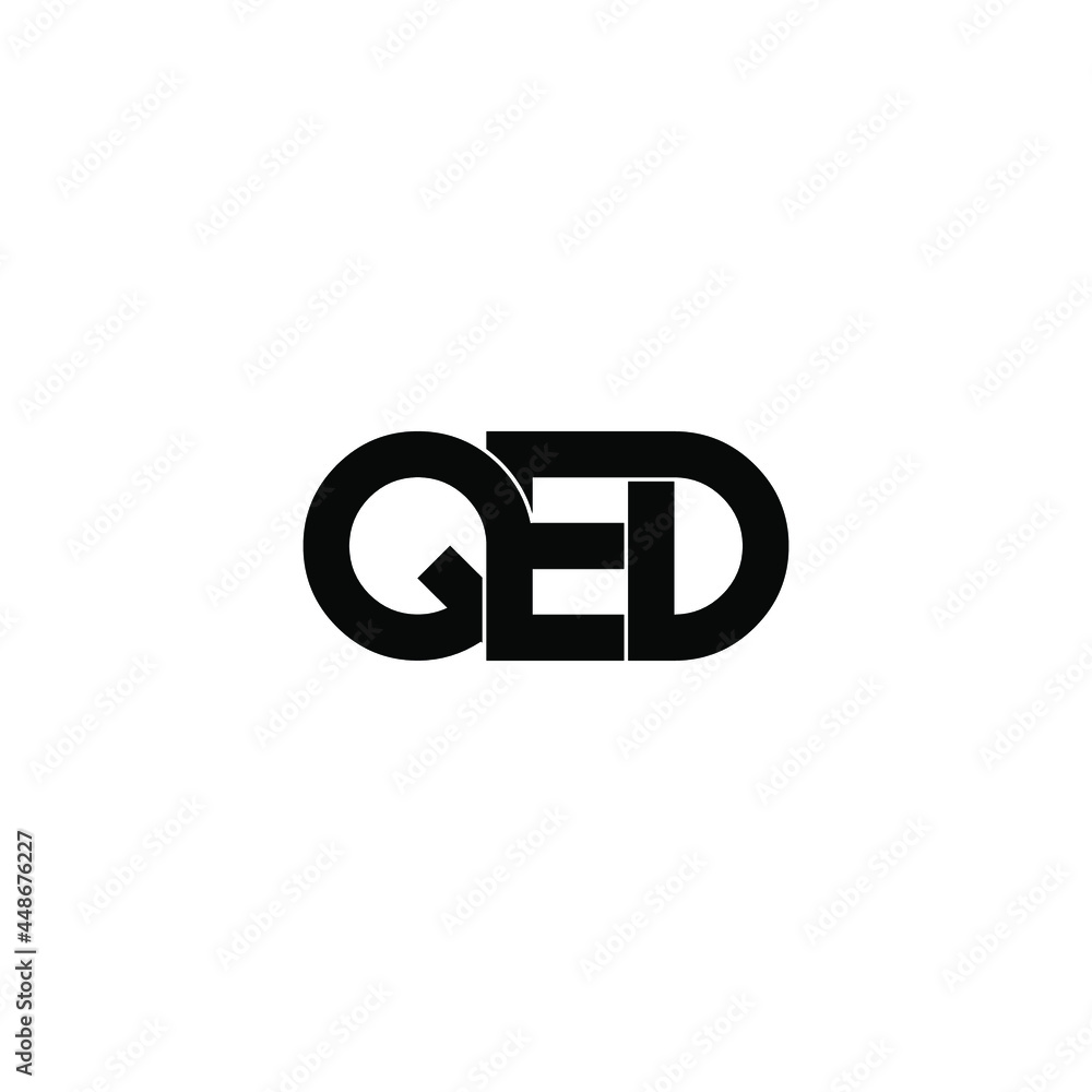 Obraz premium qed initial letter monogram logo design