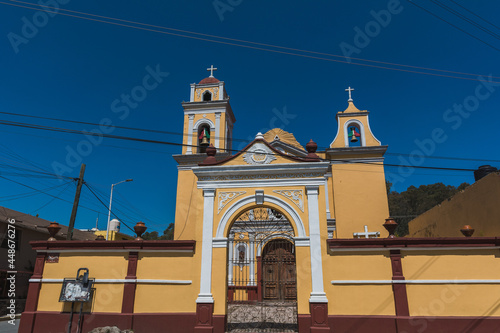 Typical chapel of Metepec Pueblo Mágico, State of Mexico. photo