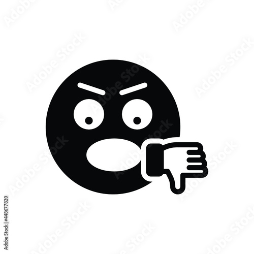 Black solid icon for worse