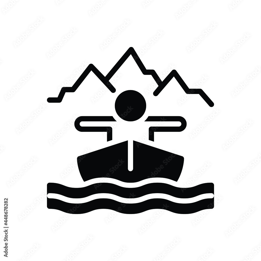 Black solid icon for adventures Black solid icon for adventures