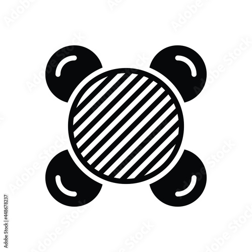 Black solid icon for variance