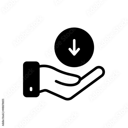 Black solid icon for have