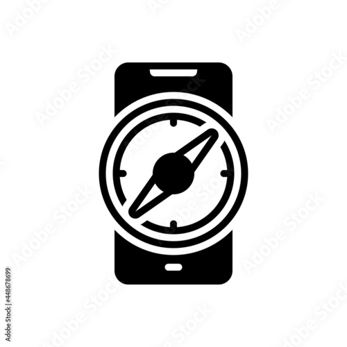 Black solid icon for navigator
