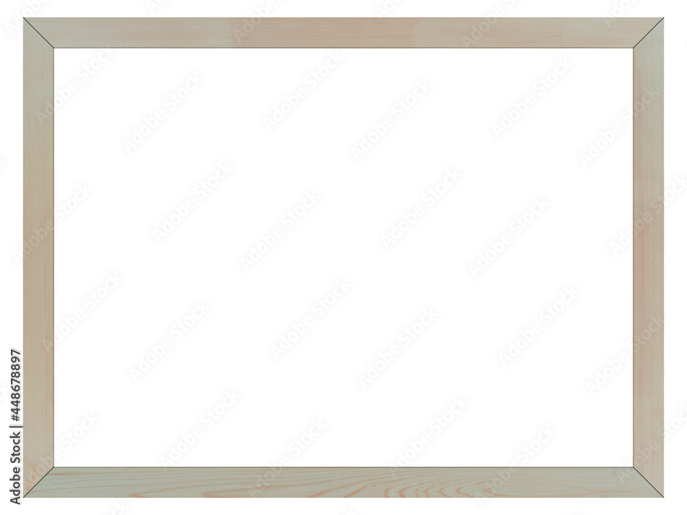 Obraz premium Old wooden frame isolated on white background.