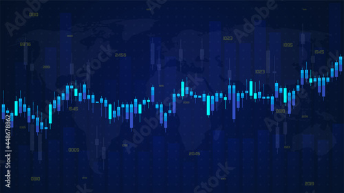 Stock market investment trading chart in graphic concept.
