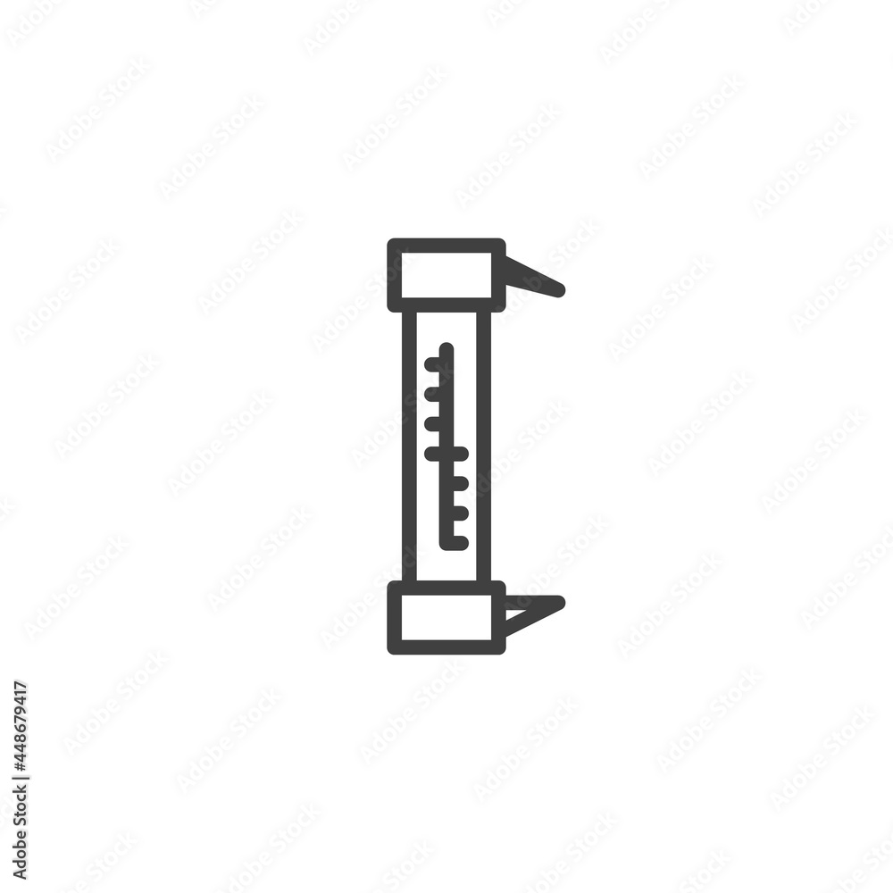 Outdoor temperature thermometer line icon Outdoor temperature thermometer line icon