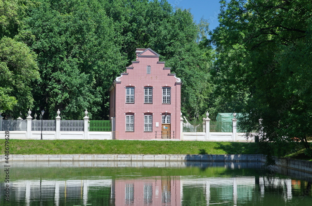 Moscow, Russia - June 17, 2021: Kuskovo Estate Museum, the former estate of the Counts Sheremetevs. Dutch House Moscow, Russia - June 17, 2021: Kuskovo Estate Museum, the former estate of the Counts Sheremetevs. Dutch House