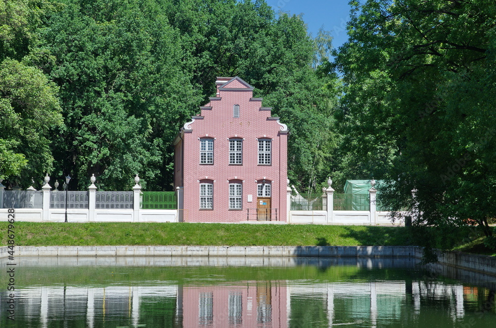 Moscow, Russia - June 17, 2021: Kuskovo Estate Museum, the former estate of the Counts Sheremetevs. Dutch House