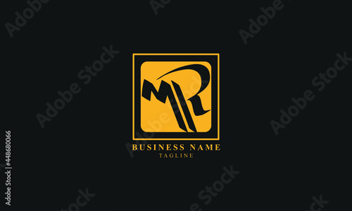 MR, RM, Abstract initial monogram letter alphabet logo design