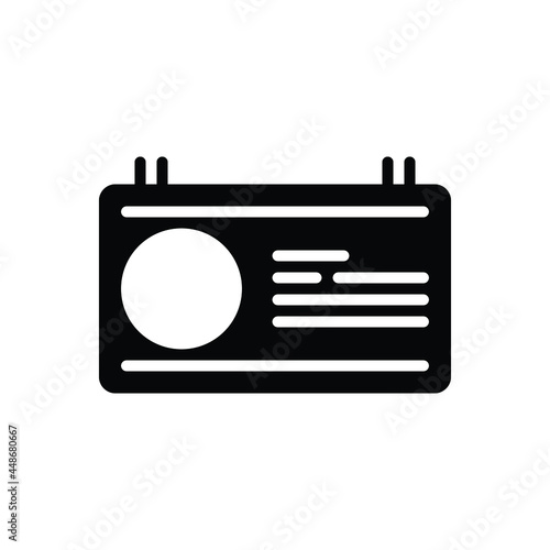 Black solid icon for according 