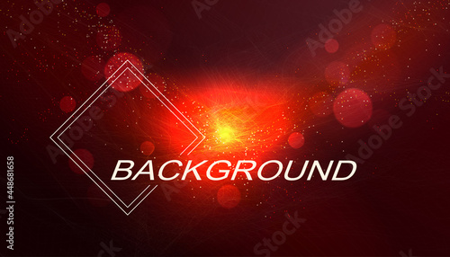 Burgundy illustration with abstract gold design element, chaotic tinsel
