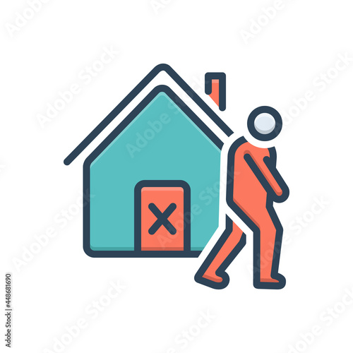 Color illustration icon for offensive