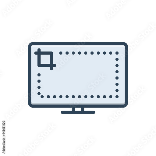 Color illustration icon for capture 