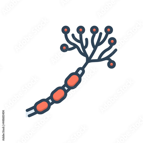 Color illustration icon for nerve jitters  photo