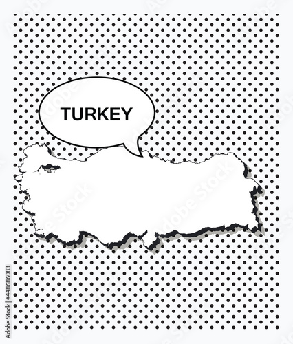 Pop art map of turkey