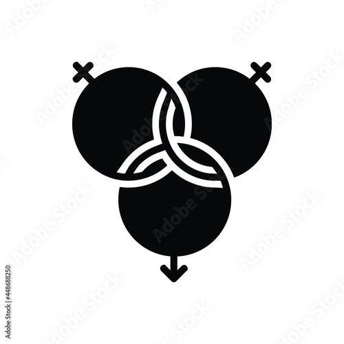 Black solid icon for orgy