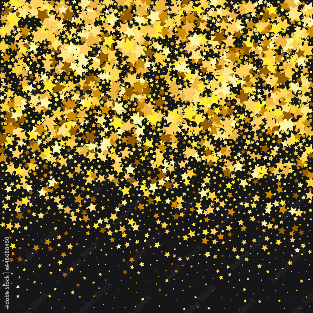 Star Sequin Confetti on Transparent Background. Isolated Flat Birthday Card. Golden Stars Banner. Voucher Gift Card Template. Vector Gold Glitter. Falling Particles on Floor. Christmas Party Frame. Star Sequin Confetti on Transparent Background. Isolated Flat Birthday Card. Golden Stars Banner. Voucher Gift Card Template. Vector Gold Glitter. Falling Particles on Floor. Christmas Party Frame.