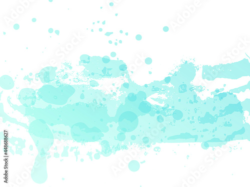 Vector Brush Stroke. Abstract Fluid Splash. Gradient Paintbrush. Sale Banner Brushstroke. Watercolor Textured Background. Blue and Indigo Isolated Splash on White Backdrop.