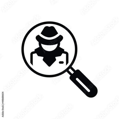 Black solid icon for investigators