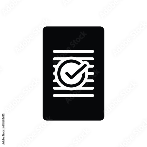 Black solid icon for marked
