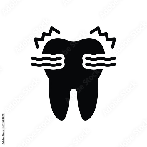 Black solid icon for sensitive