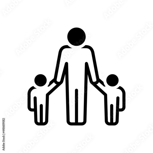 Black solid icon for sons