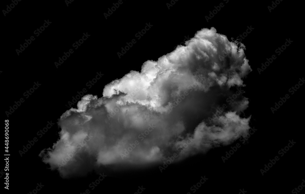 clouds white for design on isolated elements black background. clouds white for design on isolated elements black background.