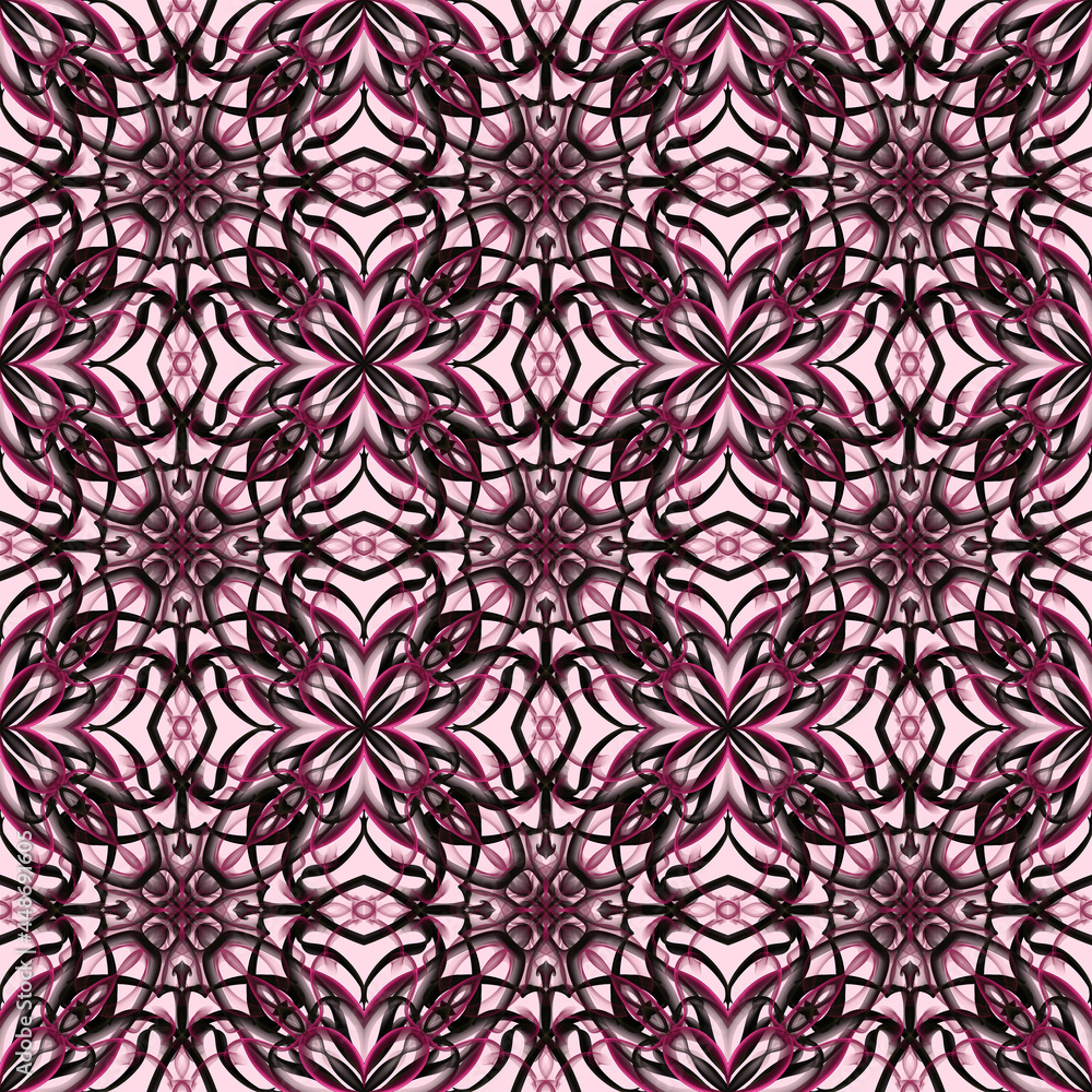 Seamless abstract geometric floral monochrome surface pattern Seamless abstract geometric floral monochrome surface pattern