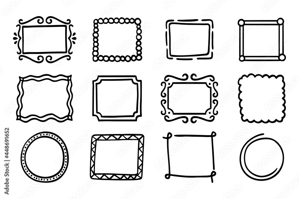 Hand Drawn Doodle Frames Collection_16