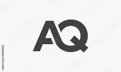 AQ letter logo modern concept isolated on white background.