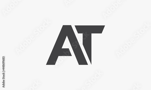 Free Download AT letter logo modern concept isolated on white background. - GFXLoad
