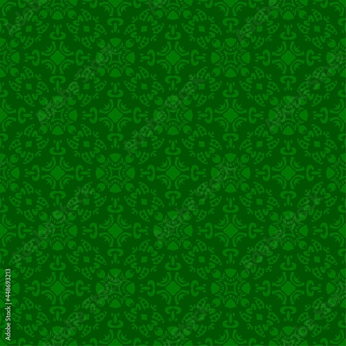 Green ornament pattern, songket seamless, Luxury old fashion ready for print