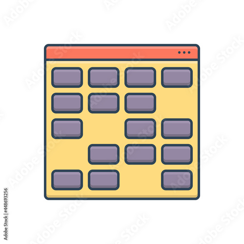 Color illustration icon for card 
