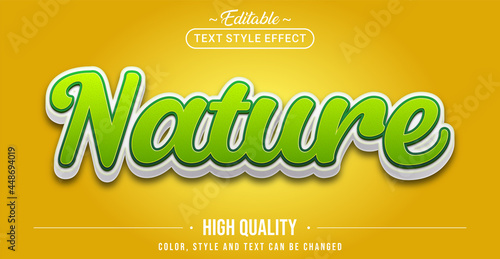 Editable text style effect - Green Nature text style theme. Graphic Design Element.