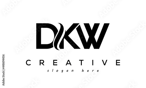 Letters DKW creative logo design vector photo