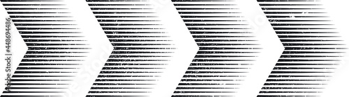 Grunge textured sideways Set . Linear signs collection. Arrow Design .elements for your design.Striped direction. vector illustration