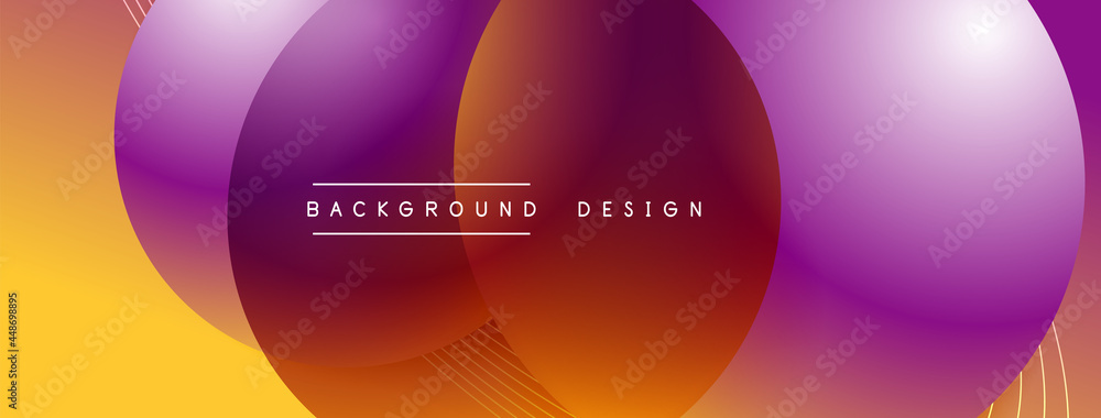 Gradient circles with shadows. Vector techno abstract background. Modern overlapping forms wallpaper background, design template Gradient circles with shadows. Vector techno abstract background. Modern overlapping forms wallpaper background, design template