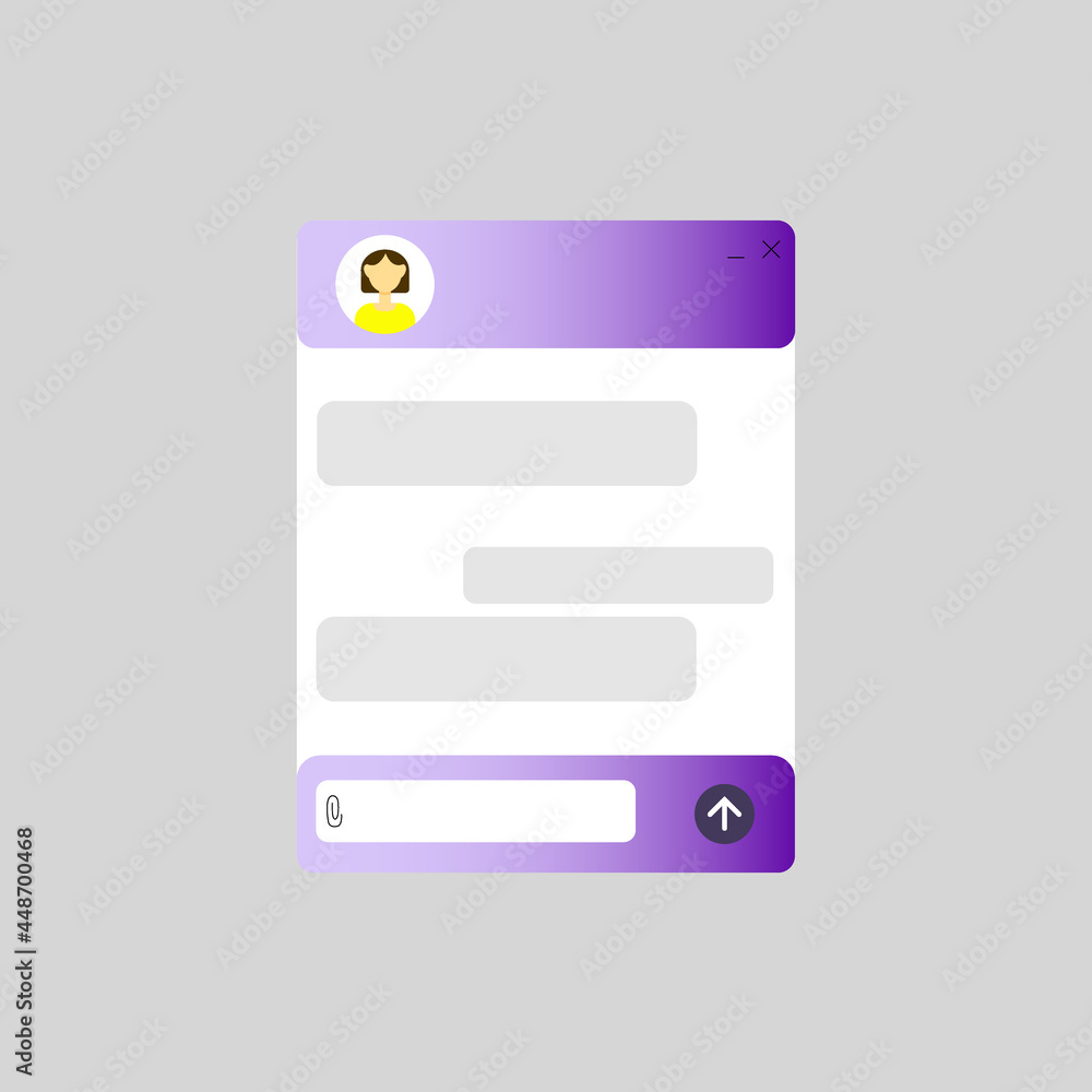 Feedback template. A pop-up online window to help the user. The messenger window. Chat bot for communication in the mobile smartphone app and on the website. Vector. Feedback template. A pop-up online window to help the user. The messenger window. Chat bot for communication in the mobile smartphone app and on the website. Vector.