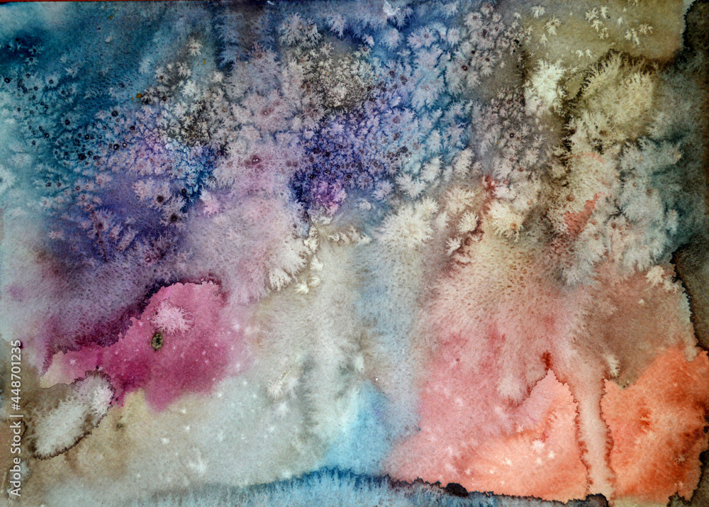 Fototapeta premium watercolor background with streaks of paint of earthy colors