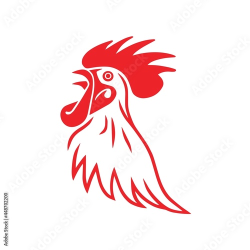 Rooster Line Logo Sports Premium Design Vector Illustration Icon