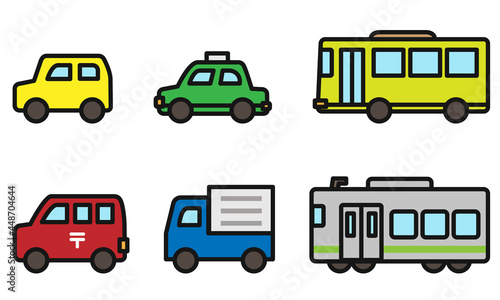 It is vector.Vehicle outline icon set.