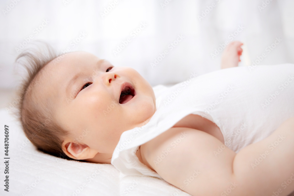 A smiling Japanese baby. Bright fun image. A smiling Japanese baby. Bright fun image.