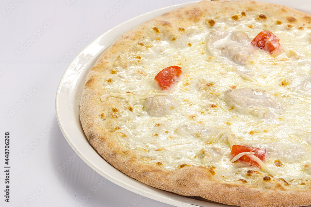 Italian traditional Pizza with chicken Italian traditional Pizza with chicken
