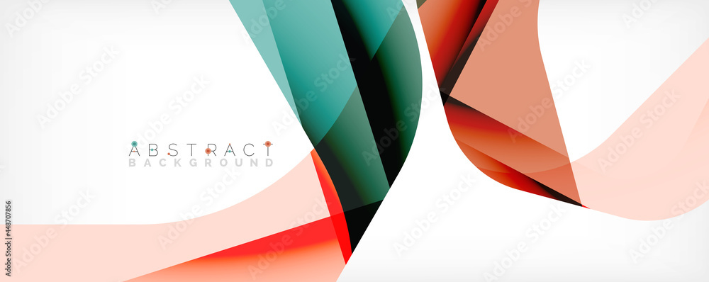Minimal abstract background - color overlapping shapes on white with shadow lines. Vector Illustration For Wallpaper, Banner, Background, Landing Page Minimal abstract background - color overlapping shapes on white with shadow lines. Vector Illustration For Wallpaper, Banner, Background, Landing Page