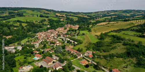 Cuadro en lienzo aerial view on saint antoine l'abbaye
