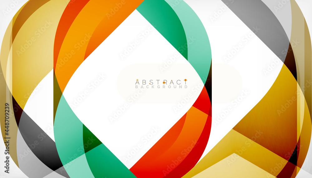 Abstract square shape with overlapping waves, minimal geometric background. Vector Illustration For Wallpaper, Banner, Background, Landing Page Abstract square shape with overlapping waves, minimal geometric background. Vector Illustration For Wallpaper, Banner, Background, Landing Page