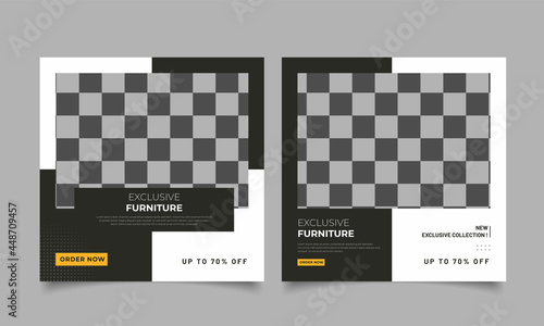 Editable Minimalist Modern Furniture social media post Instagram template
