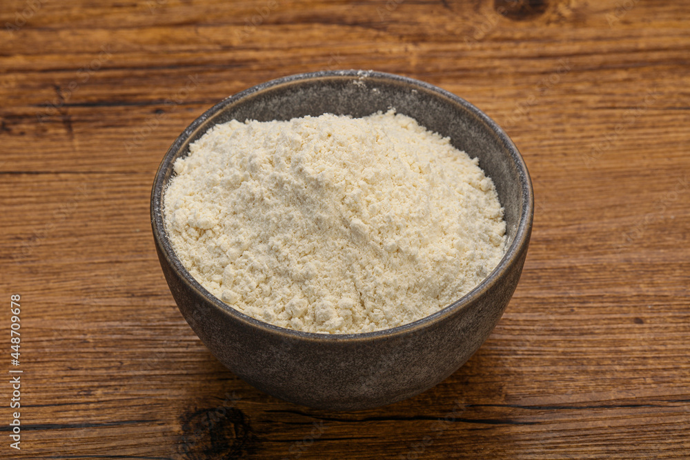 Wheat flour heap in the bowl Wheat flour heap in the bowl